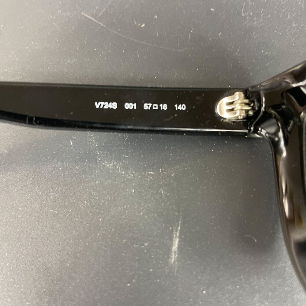 Valentino Gradient Oversize Black Acetate Sunglasses Silver Tone Rockstuds V724S - Picture 8 of 11